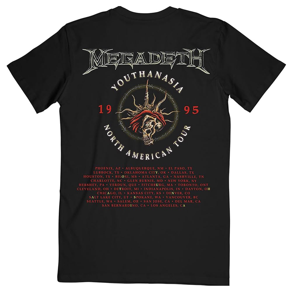 【1995年製】メガデス　MEGADETH Tシャツ YOUTHANASIA Amazon.com: Men's Megadeth Youthanasia 1995 North American